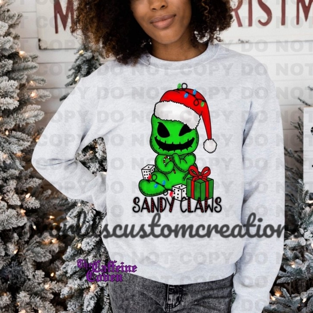 Sandy claws Oogie Boogie Christmas sweatshirt - Picture 1 of 3